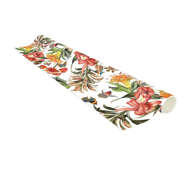 nowoczesny dywan Kwiaty tropikalne