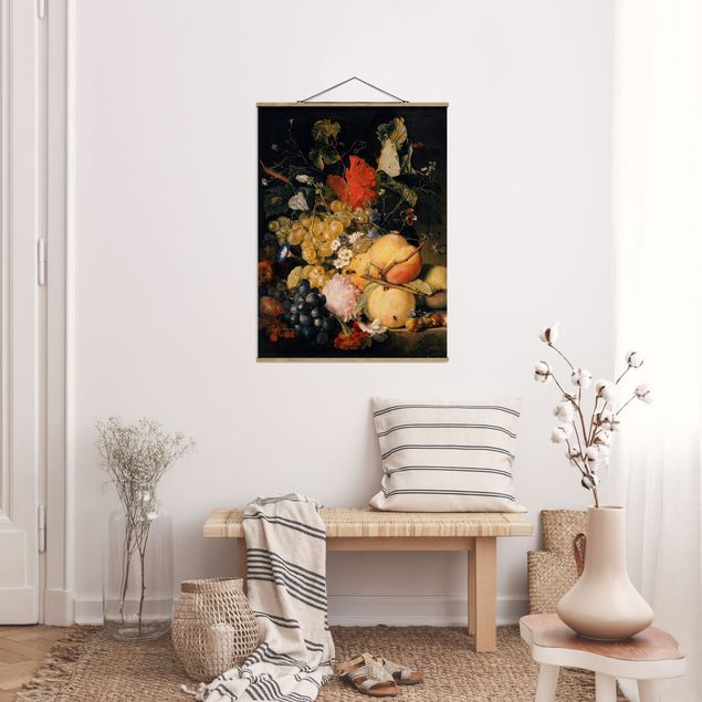 Nowoczesne obrazy Jan van Huysum - Owoce Kwiaty i owady