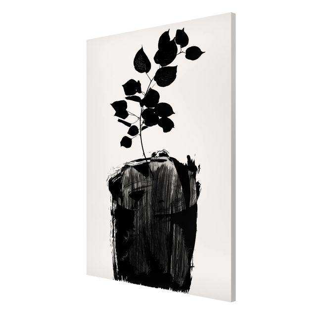 Obrazy nowoczesne Graficzny świat roślin - czarne liście
