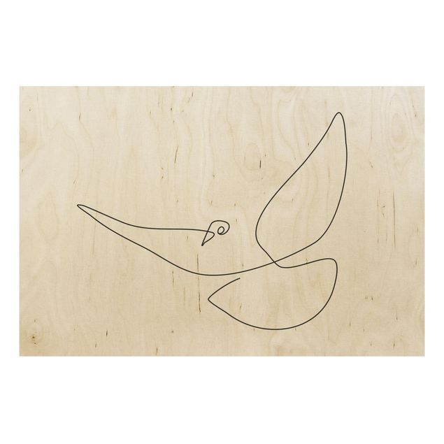 Obrazy z drewna Line Art Dove