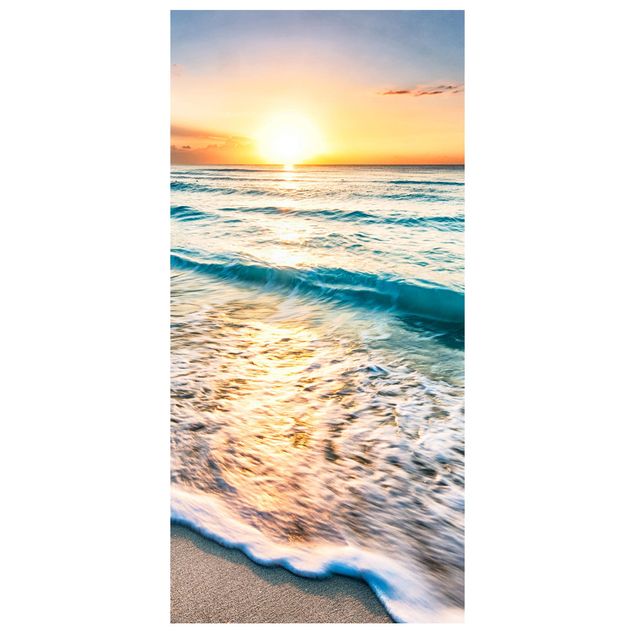 Parawan pokojowy - Zachód słońca na plaży