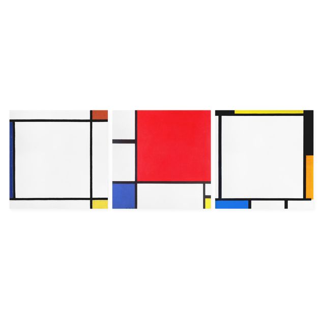 Obrazy na płótnie abstrakcja Piet Mondrian - Kompozycje kwadratowe