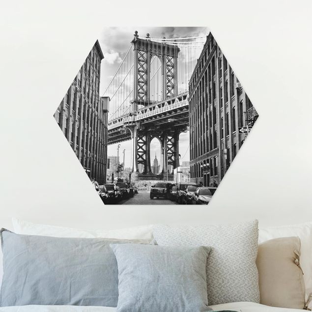 Nowoczesne obrazy do salonu Most Manhattan w Ameryce