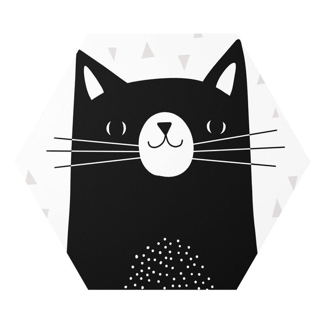 Czarno białe obrazki Park zwierząt z wzorami - Kot