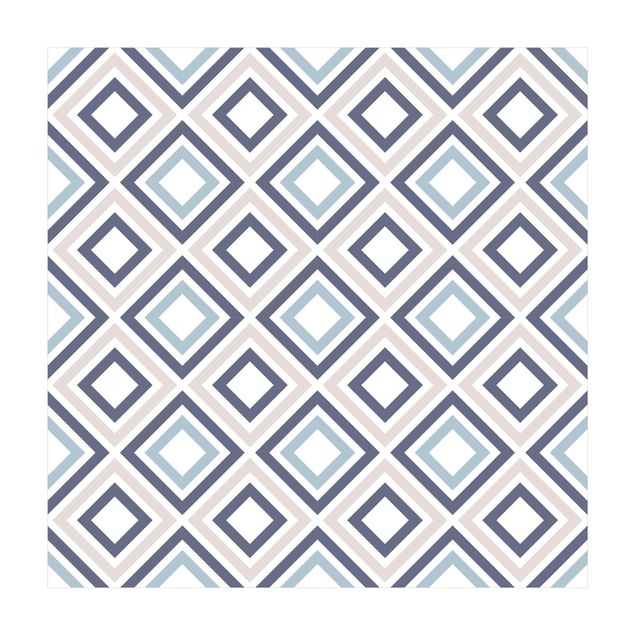 dywan szary nowoczesny Geometryczny wzór z obramowanych kwadratów