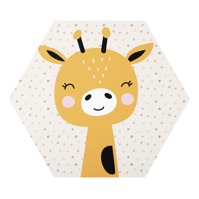 żółty obraz Baby Żyrafa