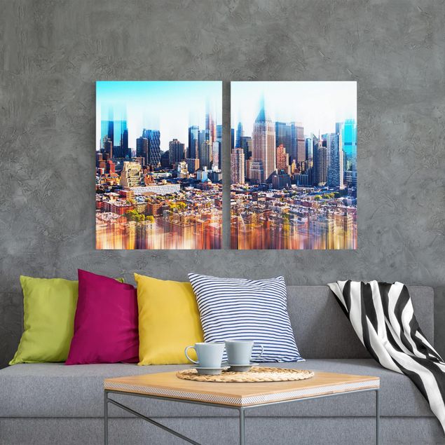 Obrazy do salonu Manhattan Skyline Urban Stretch