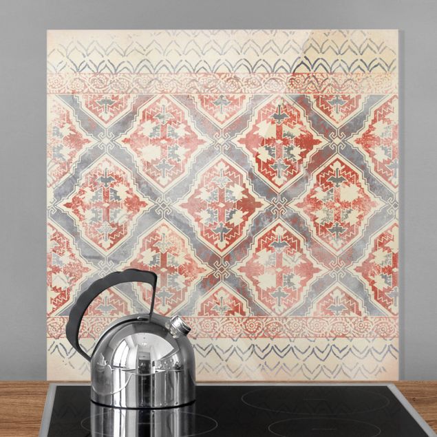 Dekoracja do kuchni Persian Vintage Pattern w kolorze indygo II