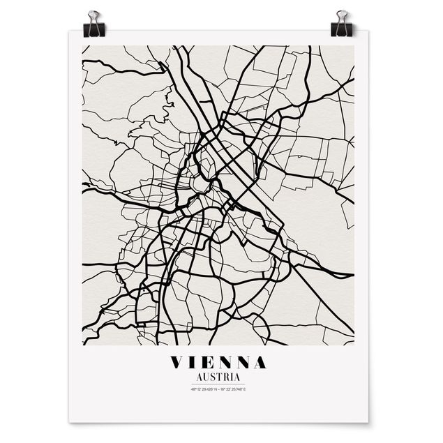 Obrazy powiedzenia City Map Vienna - Klasyczna