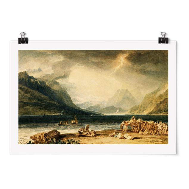 Obrazy z górami William Turner - Jezioro Thun