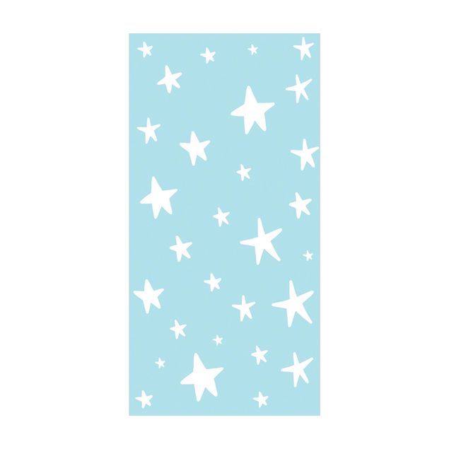 dywany nowoczesne Narysowane duże gwiazdy na błękitnym niebie