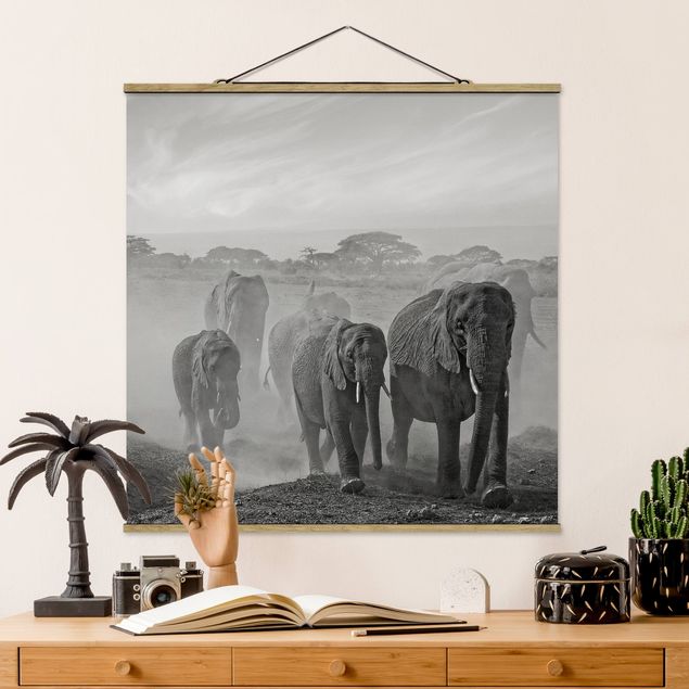 Dekoracja do kuchni Stado słoni
