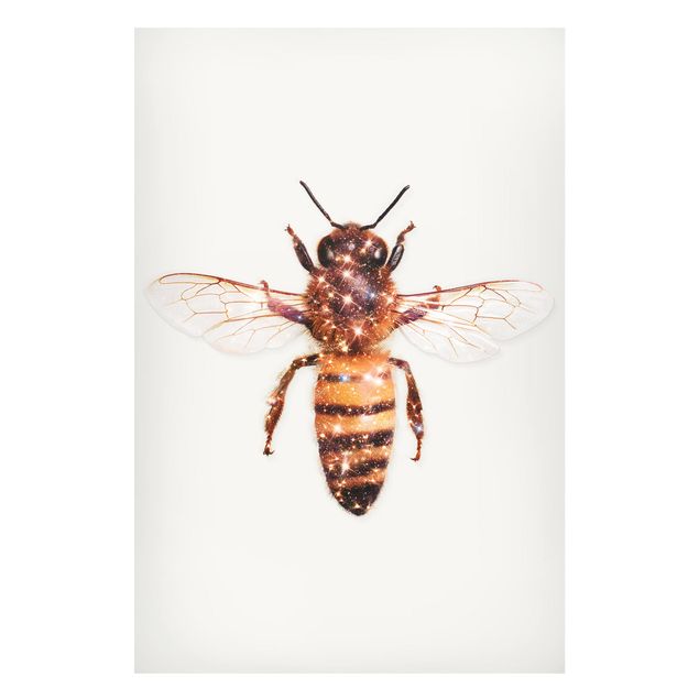 Obrazy do salonu pszczoła z brokatem