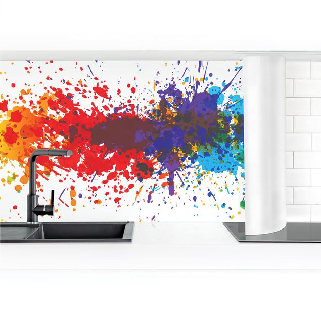 Panel ścienny do kuchni - Rainbow Splatter II