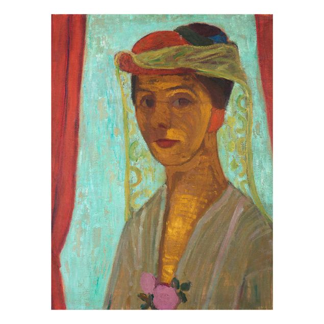 Obrazy do salonu Paula Modersohn-Becker - Autoportret w kapeluszu