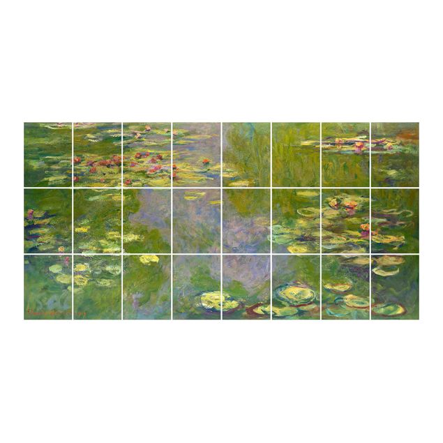 Naklejki na płytki Claude Monet - Zielone lilie wodne
