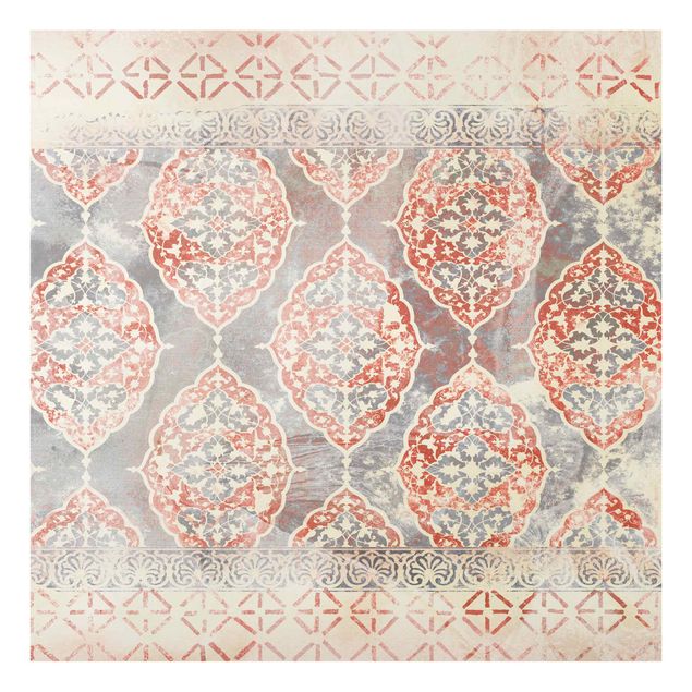 Panel szklany do kuchni - Persian Vintage Pattern w kolorze indygo III