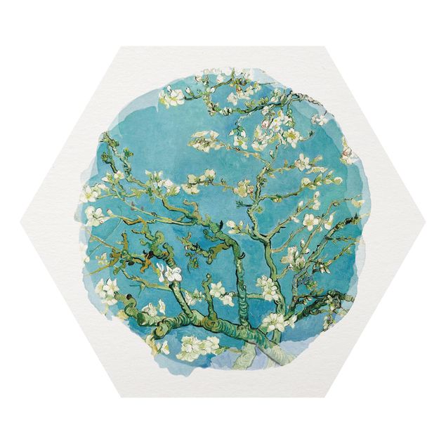 Postimpresjonizm obrazy Akwarele - Vincent van Gogh - Kwiat migdałowca