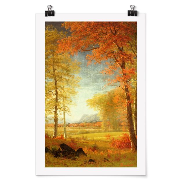 Romantyzm obrazy Albert Bierstadt - Jesień w hrabstwie Oneida, Nowy Jork