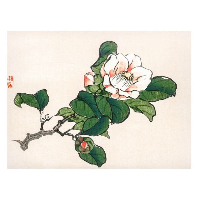 Nowoczesne obrazy do salonu Rysunki azjatyckie Vintage Kwiat jabłoni