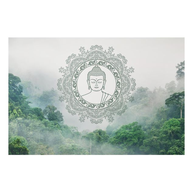Dekoracja do kuchni Budda Mandala we mgle