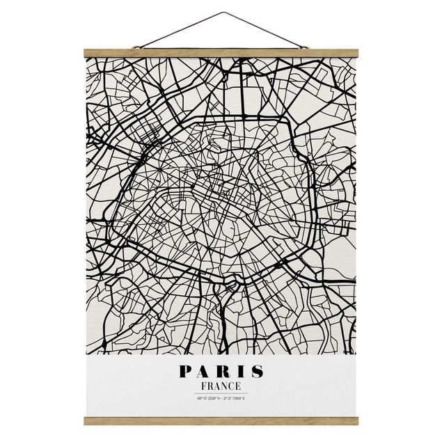 Obrazy powiedzenia City Map Paris - Klasyczna