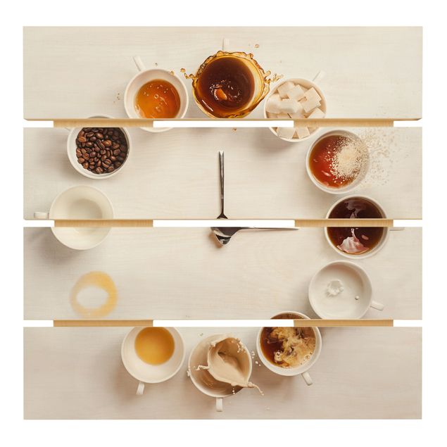 Obraz z drewna - Czas na kawę