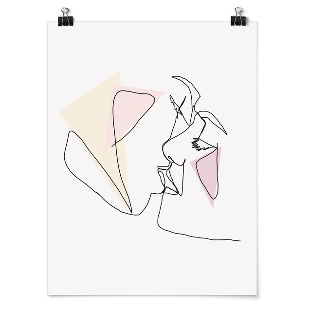 Obrazy portret Sztuka liniowa Kiss Faces