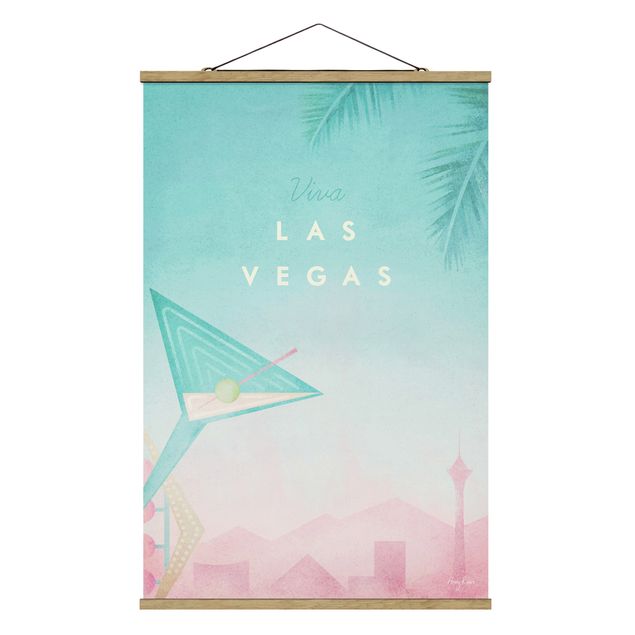 Retro obrazy Plakat podróżniczy - Viva Las Vegas