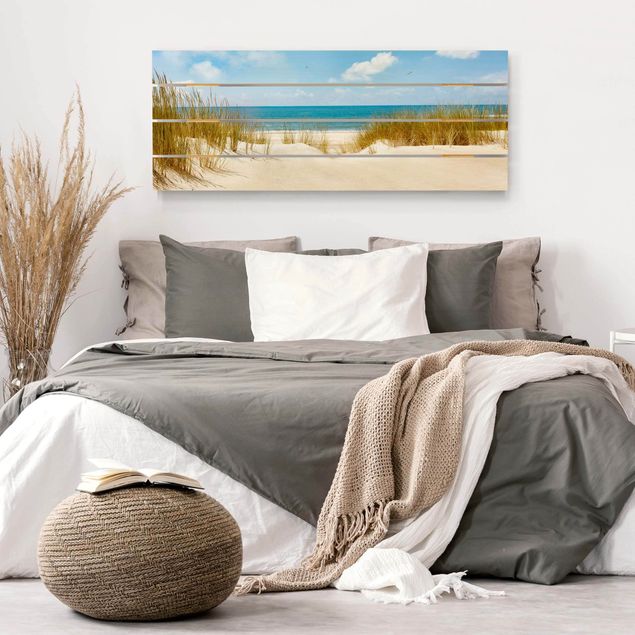 Obrazy na drewnie Plaża nad Morzem Północnym