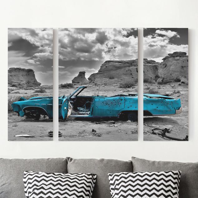 Obrazy samochody Turkusowy Cadillac