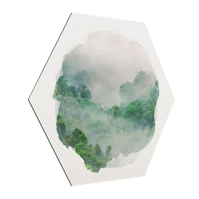 Obraz drzewo Akwarele - Dżungla we mgle