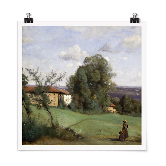Nowoczesne obrazy Jean-Baptiste Camille Corot - Gospodarstwo rolne
