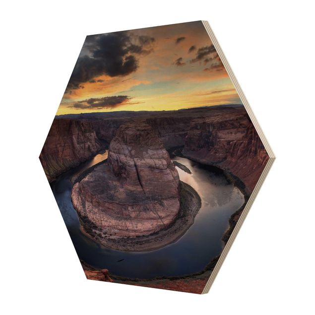Obraz heksagonalny z drewna - Rzeka Kolorado Glen Canyon