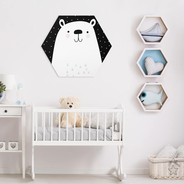 Pokój niemowlęcy Park zwierząt z wzorami - Niedźwiedź polarny