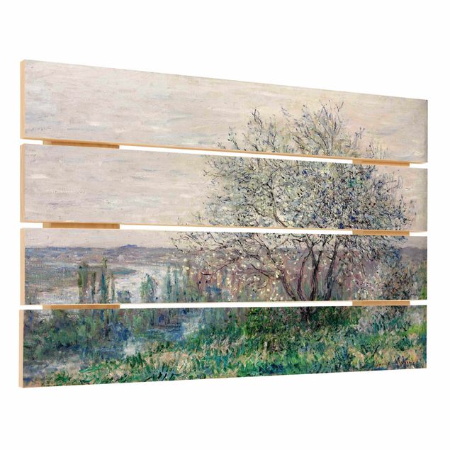 Obrazy z drewna Claude Monet - wiosenny nastrój