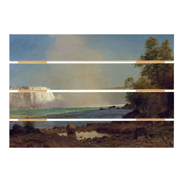Obrazy na drewnie Albert Bierstadt - Wodospad Niagara