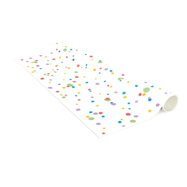dywan nowoczesny Narysowane małe kropki kolorowy