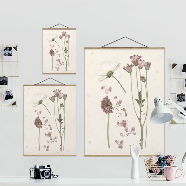Obrazy na ścianę Herbarium w kolorze różowym II
