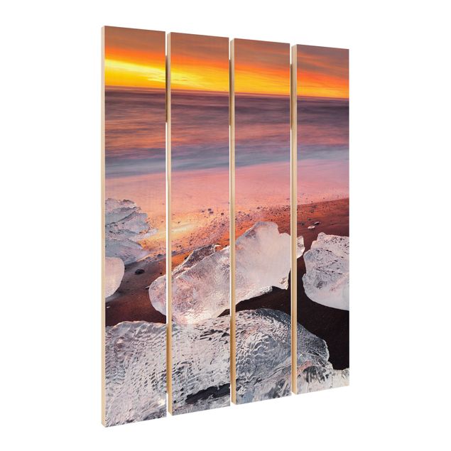 Obraz z drewna - Ice chunk Jökulsárlon Islandia