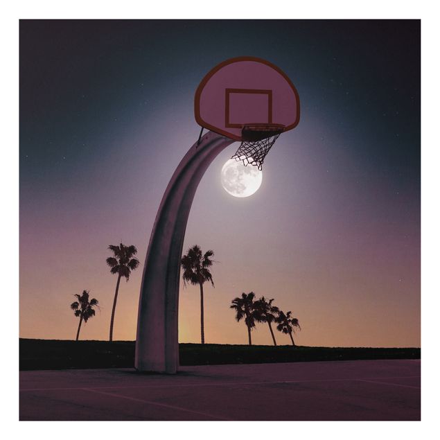 Obrazy do salonu Basketball z księżycem