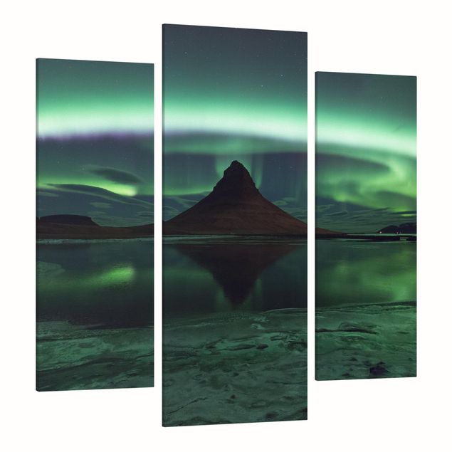 Obrazy krajobraz Światło polarne na Islandii