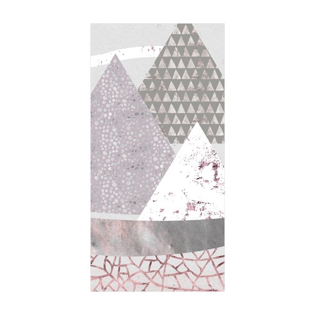 nowoczesny dywan Pastelowe wzory abstrakcyjnego krajobrazu górskiego