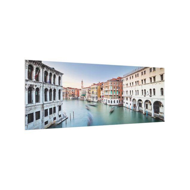 Panel szklany do kuchni Canale Grande Widok z mostu Rialto Wenecja