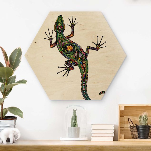 Obrazy na ścianę Wzór gekona