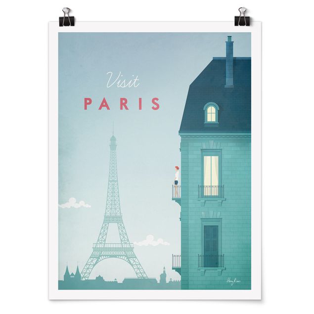 Retro obrazy Plakat podróżniczy - Paryż
