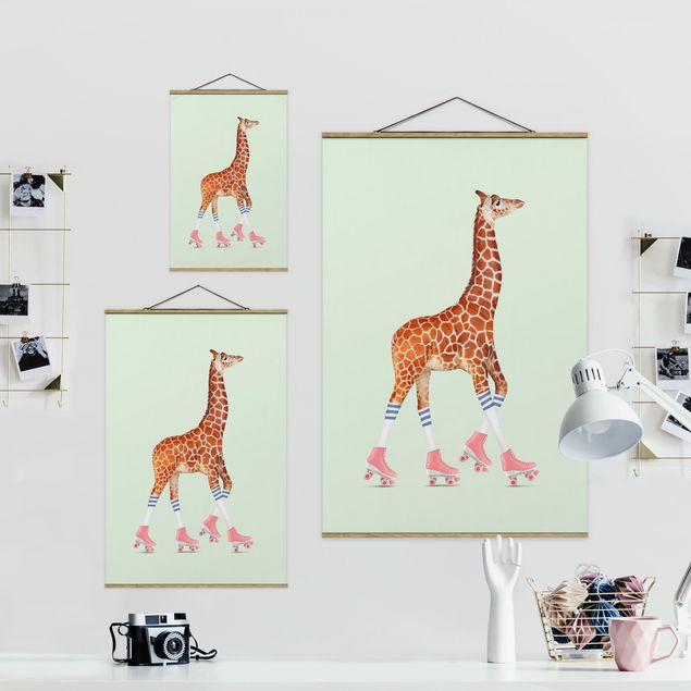 Obrazy żyrafa Żyrafa na wrotkach