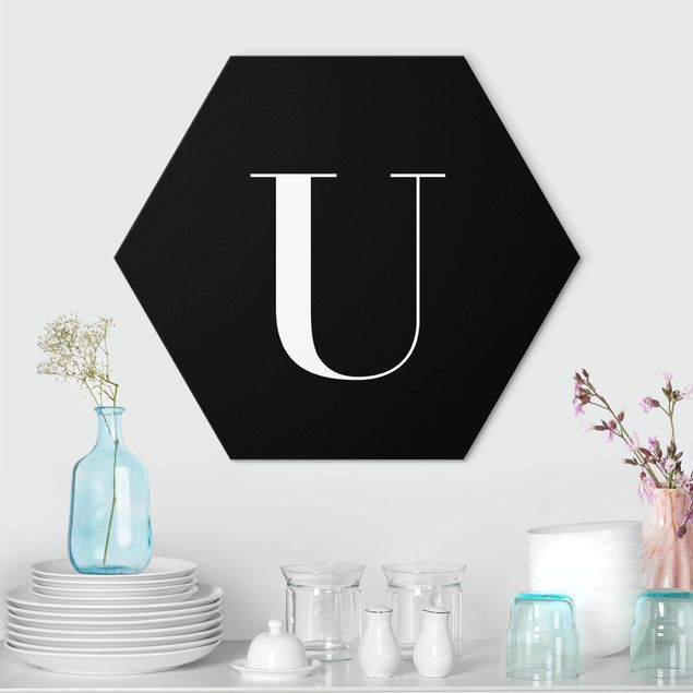 Dekoracja do kuchni Czarna litera Szeryf U