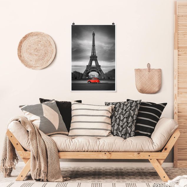 Obrazy do salonu Spot na temat Paryża