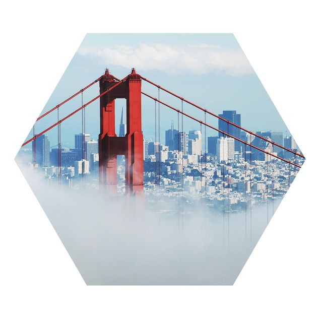 Obraz heksagonalny z Alu-Dibond - Dzień dobry San Francisco!
